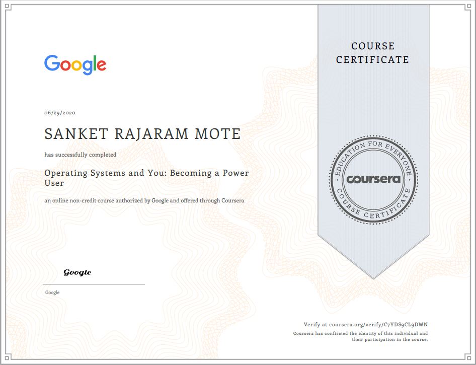 ‘Google IT Support’ By Google certificate